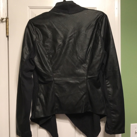NWT BlankNYC Vegan Leather and Knit Crepe Jacket - Picture 6 of 6